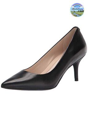 Leather Pointed Toe Pump Stiletto Heel Pull-On Cushioned 65mm Comfort